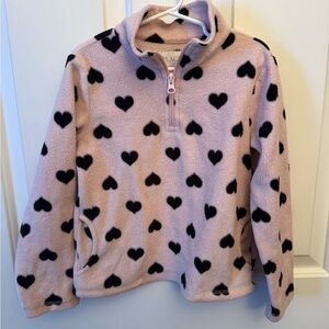 The Children's Place Light Pink Heart Fleece Hoodie